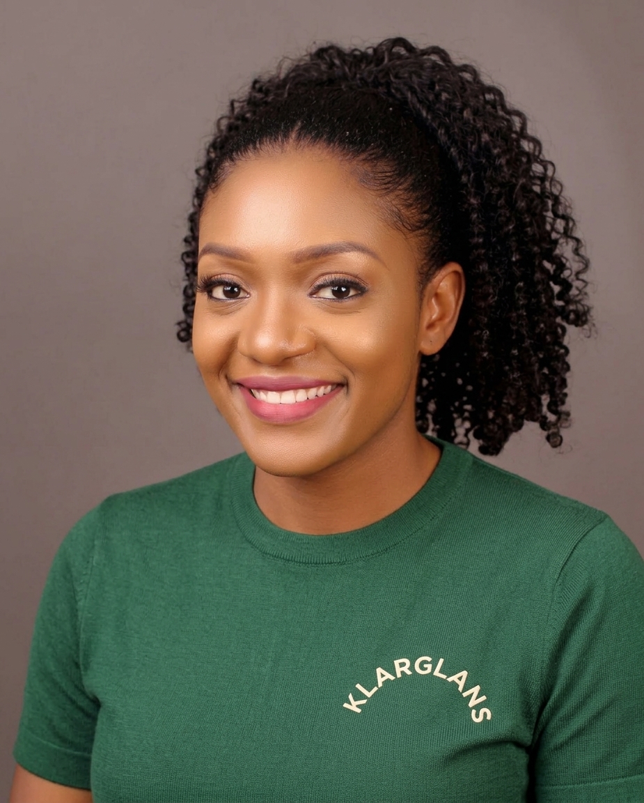 Portrait of Victoria Ejeh, Managing Director of Klarglans AB